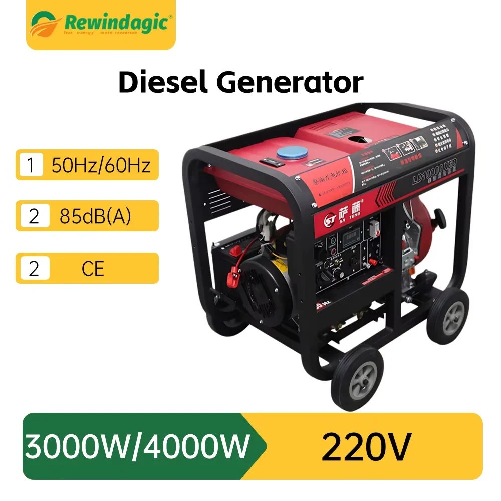 Mainland China Diesel Generator 20000W 30KW 220V 50Hz 720mm*492mm*655mm Single-Cylinder Upright Four-Stroke Air-Cooled Generator