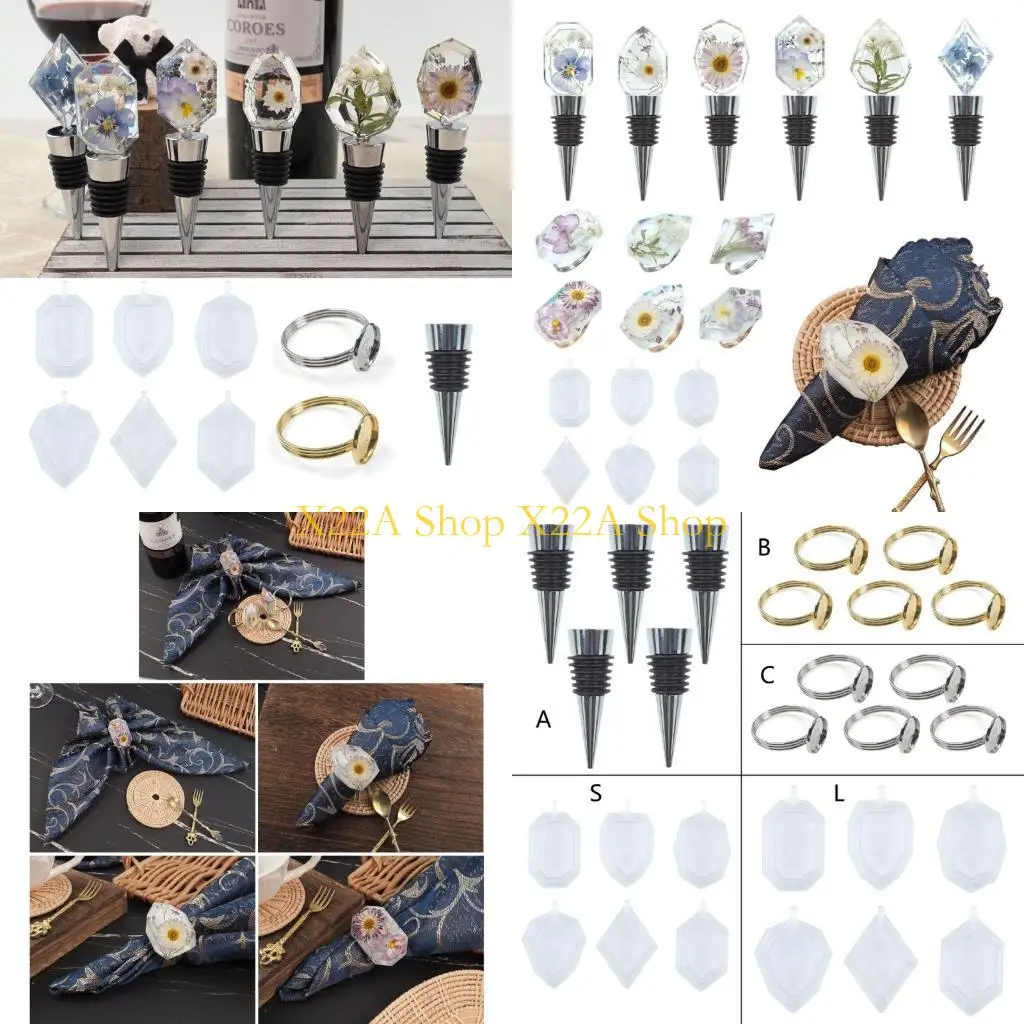 

Уникальная силиконовая форма для литья смолы, пробка для вина, кольца для салфеток, аксессуары для рукоделия, пробка для вина,