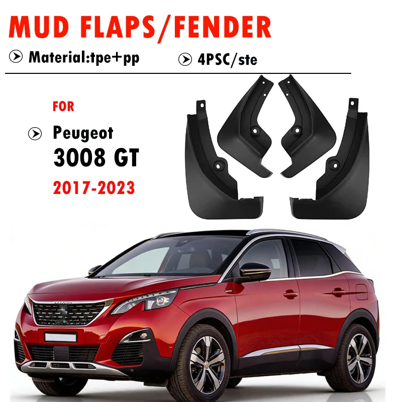 

Для Peugeot 3008 GT: Комплект брызговиков (4 шт.) для моделей 2017-2023 гг.