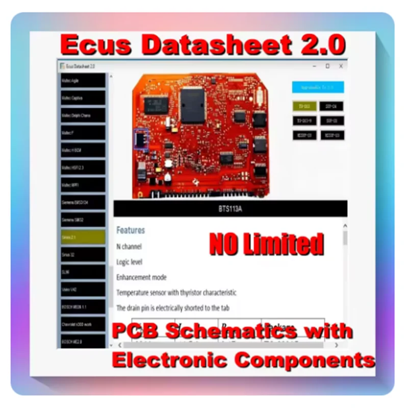 

Repair Software Ecus Datasheet 2.0 ECU For IAW Bosch PCB Schematic with Electronic Components of ECU and Additional Information