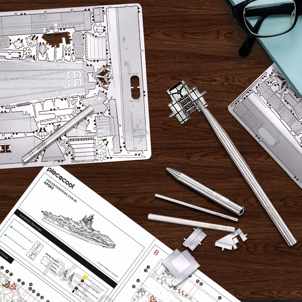 Piececool DIY 3D 직소 금속 퍼즐용 모델 도구 키트, 6 개