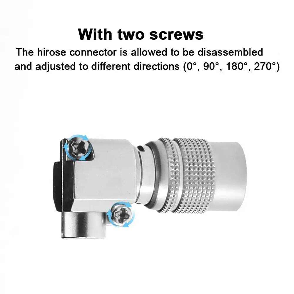 Alvins Hirose 6 Pin Male HR10A-7P-6P Rotatable Right Angle Circular Connector for Nikon Trimble Topcon Sokkia Total Station Data