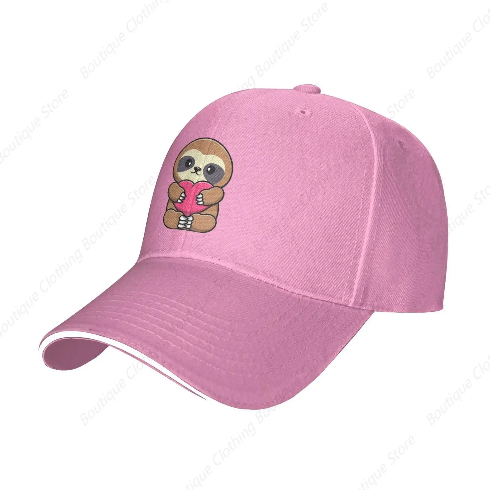 

Cute Sloths Embrace Love Baseball Cap Women Men Hats Adjustable Truckers Sun Hat Golf Caps Black