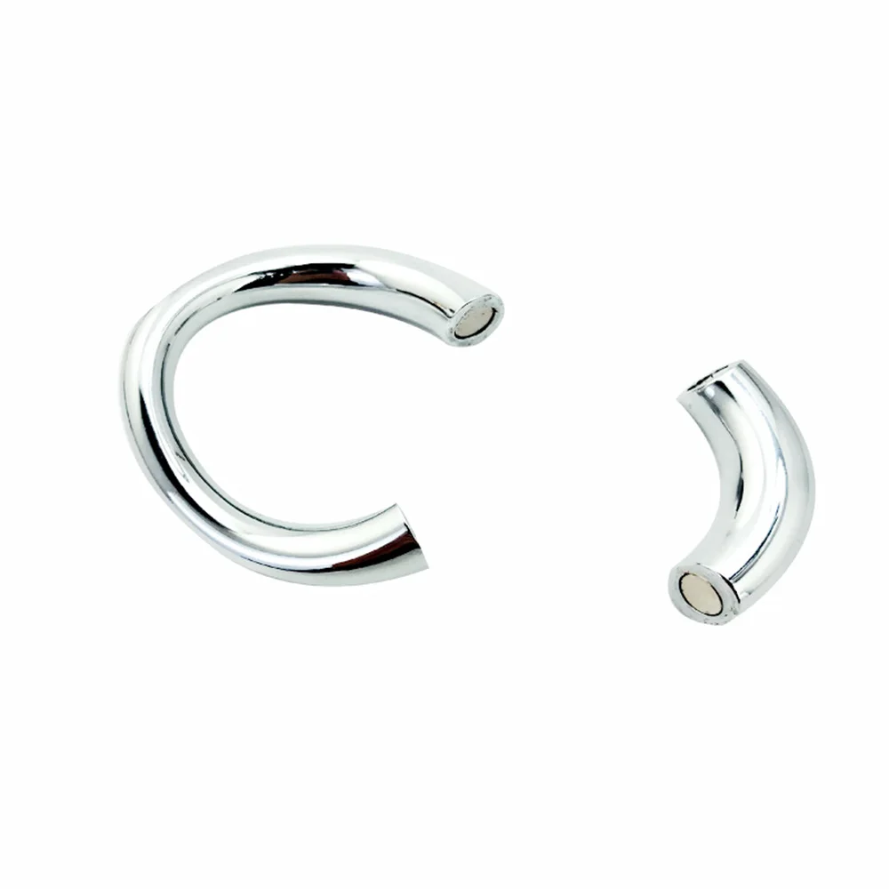 Magnet Penis Ring Stainless Steel Cock Cage Magnetic Dick Stretchers Testis Bondage Weight Phallus Erection Enhancing Orgasm