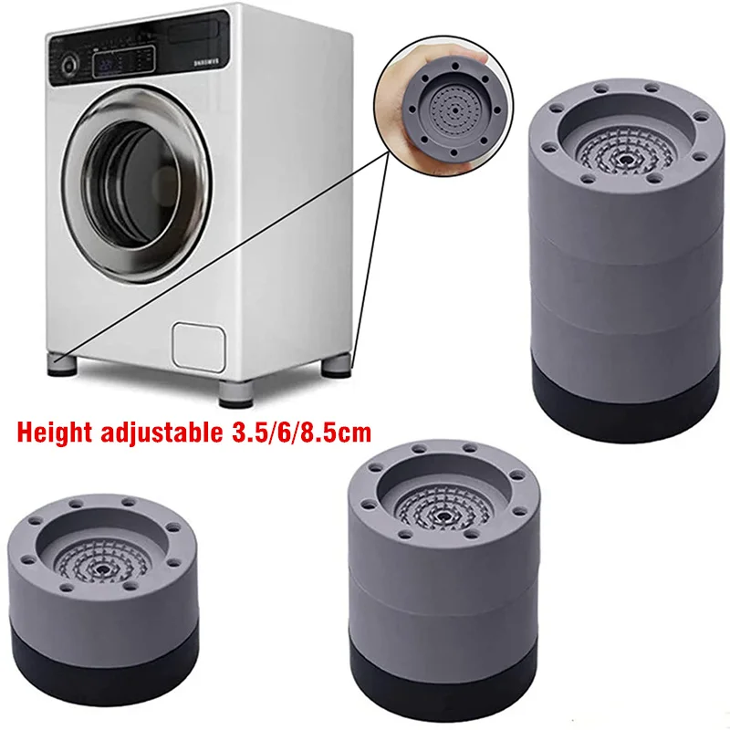 4Pc Anti Vibration Washing Machine Support Pads Washing Machine Feet Universal Furniture Foot Base Wasmachine Dempers Shocksave