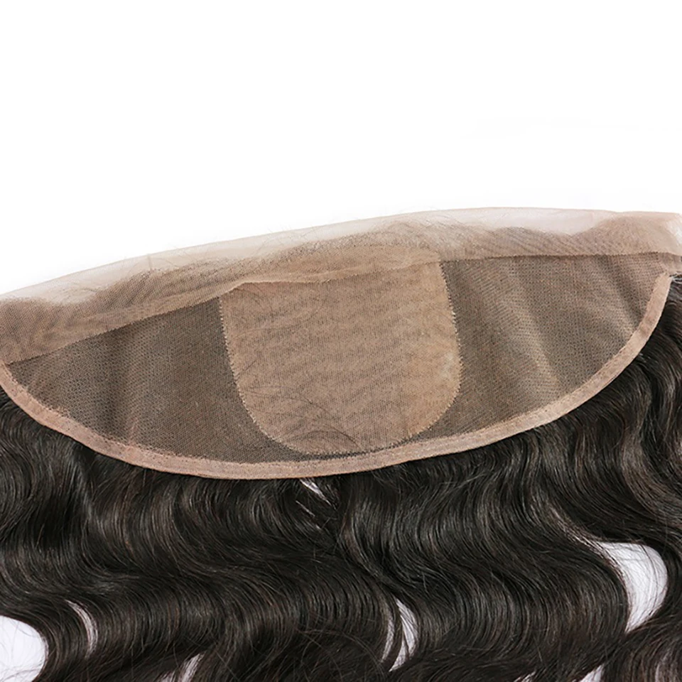 Silk Base Lace Frontal Closure 13x4 Human Hair Silk Top Frontal Closure Straight Remy Human Hair with Baby Hair Natural Black