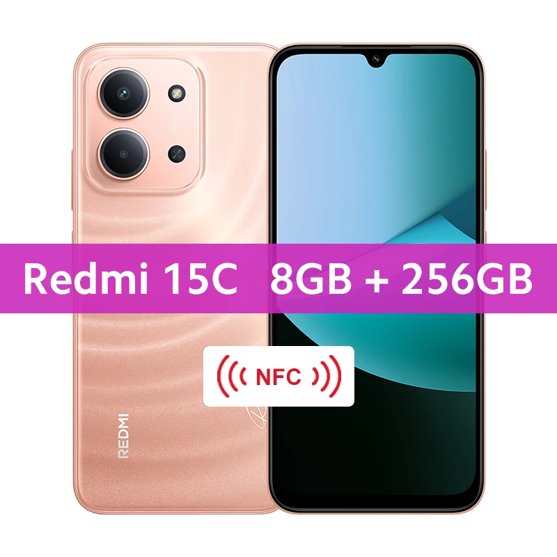 Xiaomi Redmi 15C Global Version Smartphone 50MP main camera 120Hz 6.9" Dot Drop display 33W charging MediaTek Helio G81-Ultra