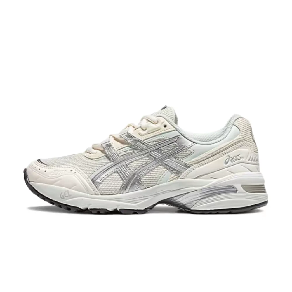 ASICS Gel-1090 V1 Unisex White/Silver Low-Top Shoes – Cushioned Non-Slip Sole & Durable Comfortable Everyday Fit 1203A243-104