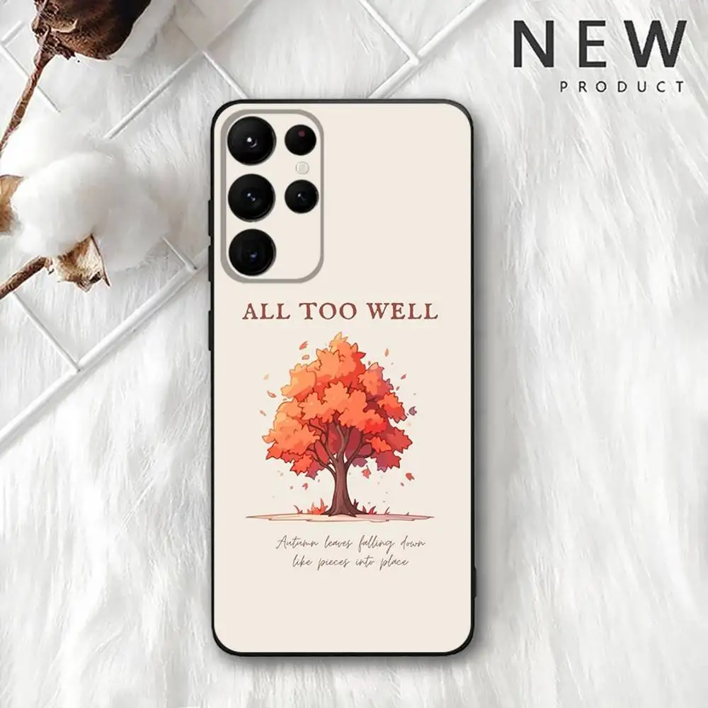 حافظة هاتف All Too Well Lyrics لهاتف Samsung S 25,24,23,22,30,21,10,9,Ultra,Plus,Lite,FE,4,5G حافظة ناعمة سوداء #2