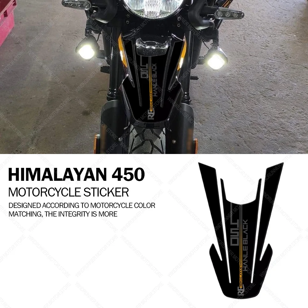 

Motorcycle Accessories Mudguard Protection Sticker 3D Epoxy Resin Sticker For Himalayan 450 Hanle Black