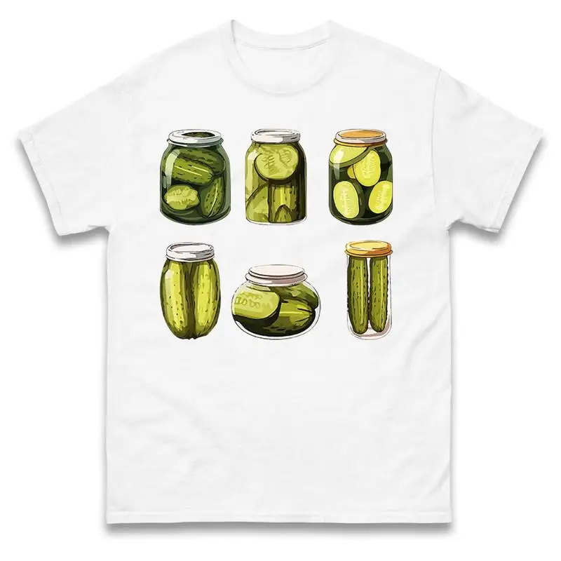 المخللات جرة Gherkins الخيار مضحك تي شيرت #1