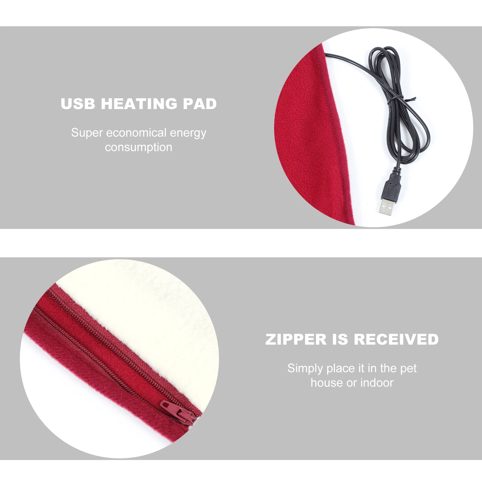 

Electric Blanket USB Heating Pad Pet for Cats and Dogs Bed Warm Mat 100% Polyester Winter Cushion Cold Weather