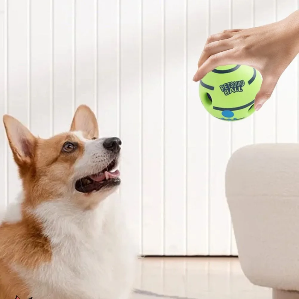 

Durable Dog Toy Ball Fun Sounds Bite-resistant Chew-Resistant Toy Interactive Wear-resistant Squeaky Dog Toy Pet Training