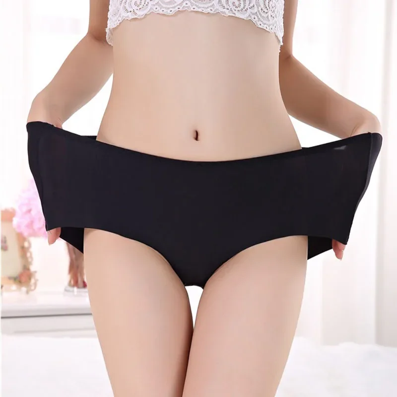 Women's Briefs Stretching Boyshort Plus Size XXXL High Waist Underwear Female Sexy Ultra-Thin Panties Seamless Pants Fashion New