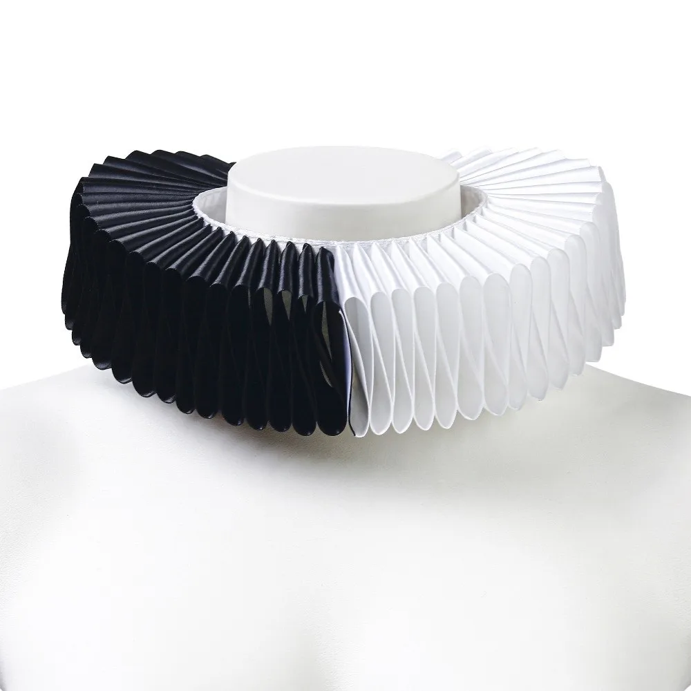 Detachable Circus Clowns Ruff Collar Vintage Retro Neck Ruffled Collar Victorian Costume Cosplay Renaissance False Collar