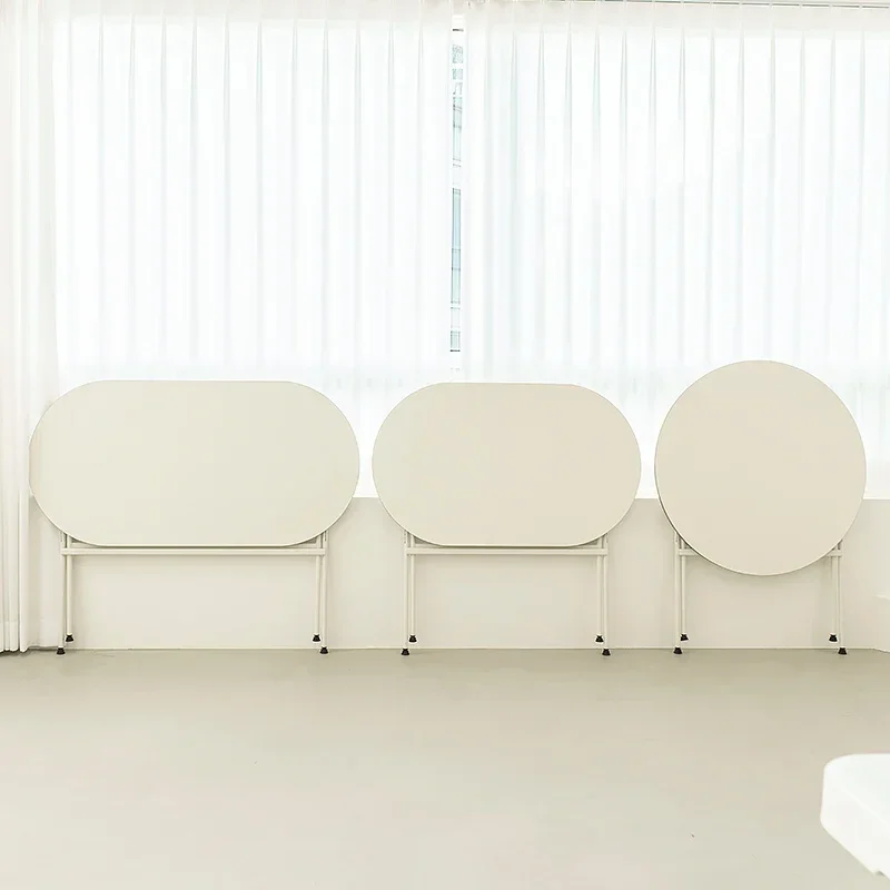 

table Household oval white small table Simple outdoor round table