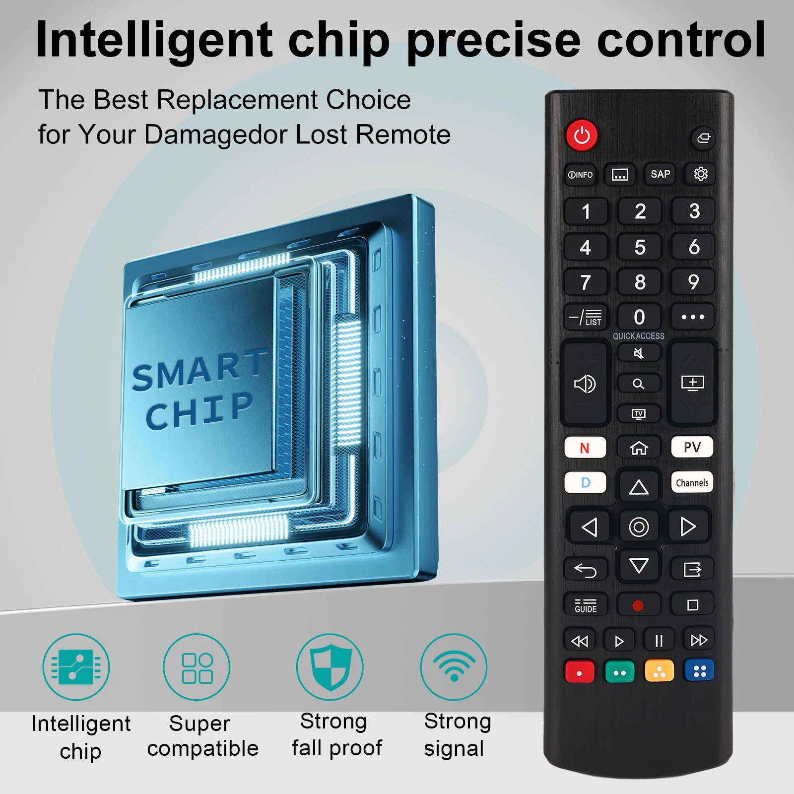 Control Remoto Universal de Repuesto para LG-TV-Remote, Compatible con Todos los Televisores Inteligentes LG LED OLED LCD Webos 4K 8K UHD HDTV HDR