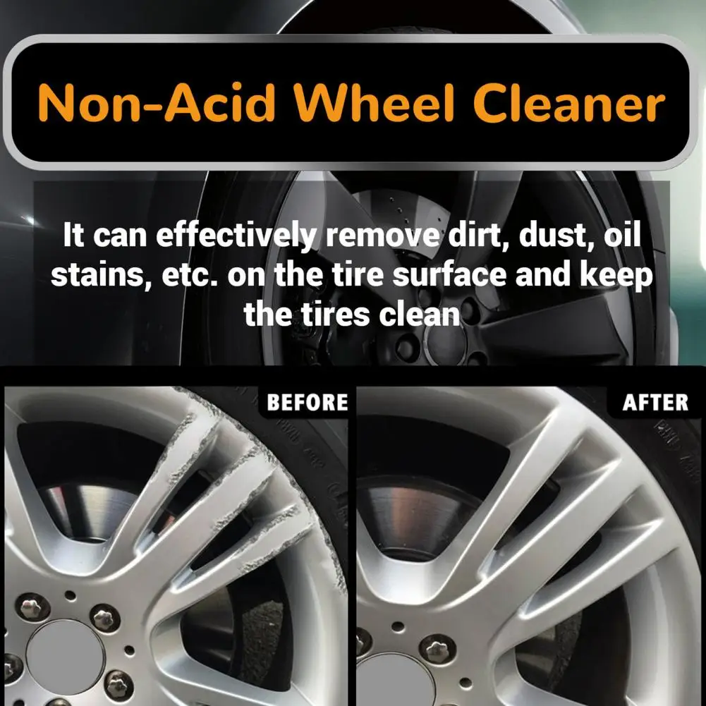 High-performance Wheel Cleaner Eco-friendly Non-acid Car Wheel Cleaner Set with Powerful Dust Remover Sponge Brush for Wheels