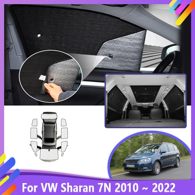 

For Volkswagen VW Sharan 7N Accessories SEAT Alhambra 2010~2022 Car Sun Visor Reflector Shade Visor Car Full Coverage Sunshades