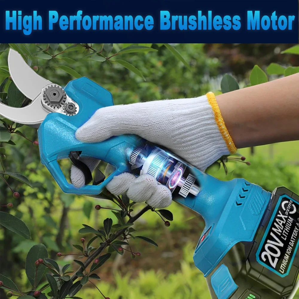 25mm Cordless Pruner Electric Pruning Shears Scissor Branch Pruner Fruit Tree Bonsai Pruning for Makita 18V Battery