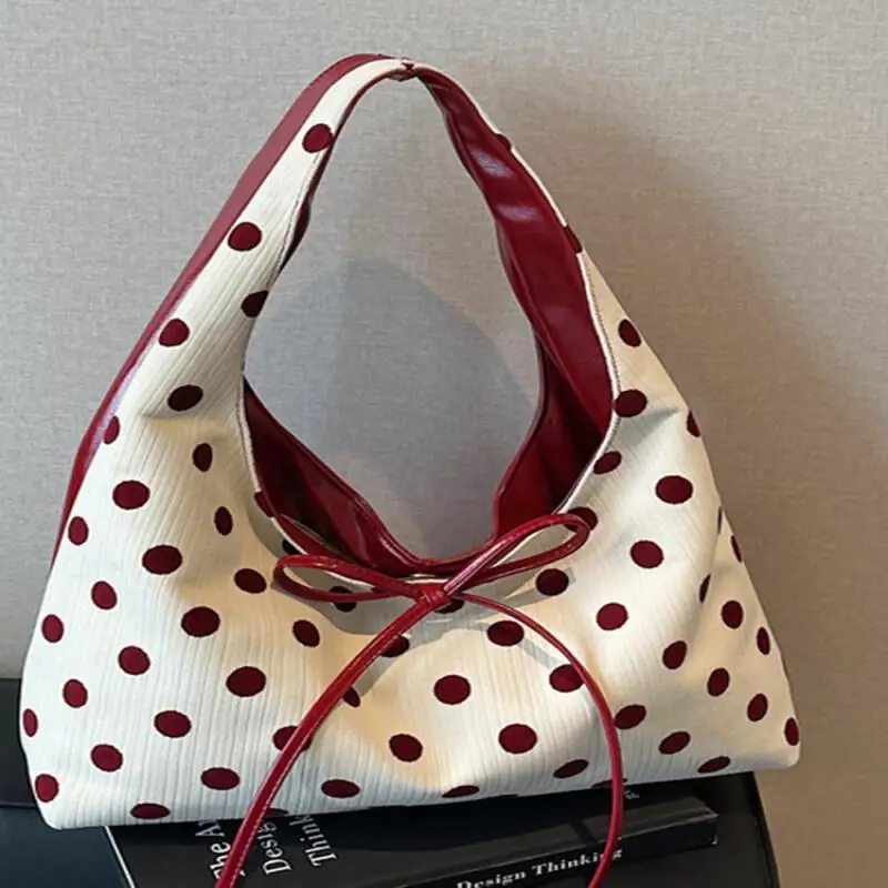 Spot Bow Leather New Style Crossbody Bag Handheld Zipper Fashion Autumn Collection Trend Wear-Resistant Waterproof Storage Bag