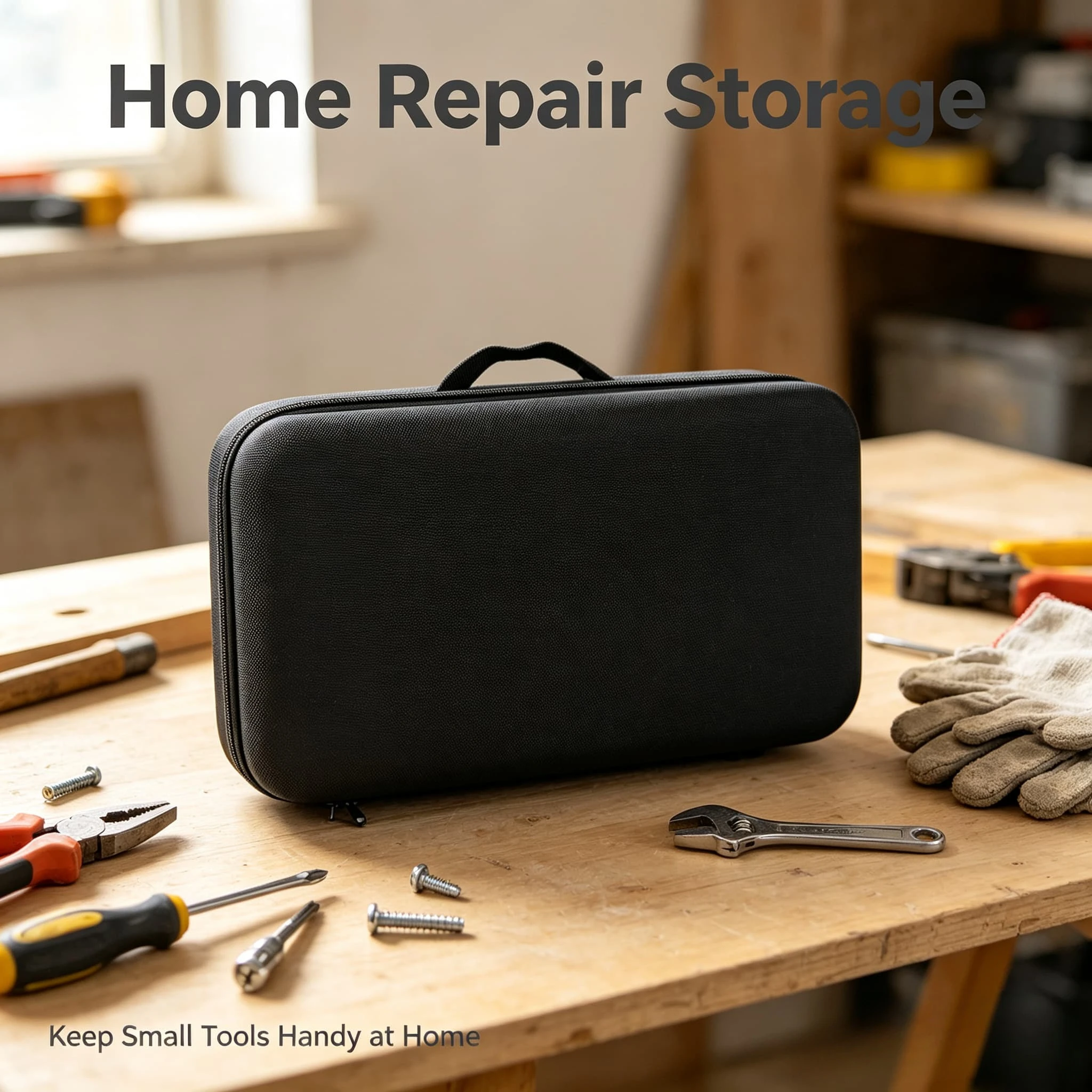 EVA Hard Shell Tool Storage Case Only, Portable Oxford Fabric Carry Bag with Mesh Pocket, Shock Resistant Protective Tool