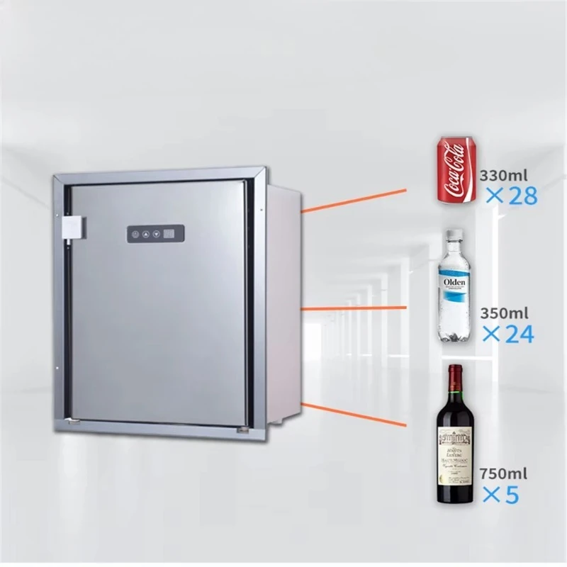 Stainless Steel RV Refrigerator Marine Yacht RV 12v 24v Refrigerator Dual Zone RV