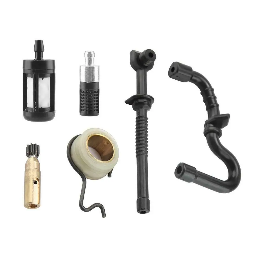 Complete Chainsaw Gear Maintenance Kit Worm Gear Oil Pump Fuel Hose Filter Compatible with MS180 MS170 018 017