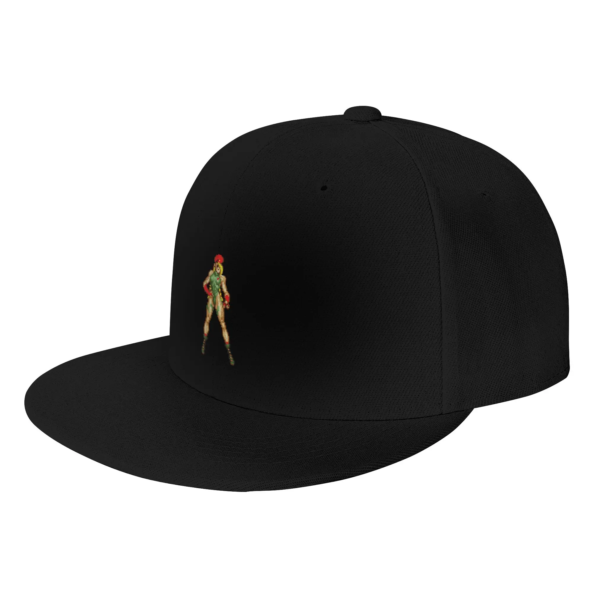 Fashion Cammy street fighter pixel sprite Flat Brim Sun Hat  Windproof Summer Hat