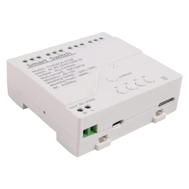 Superior Tuya Smart Switch 4G LTE Relay With RF 433Mhz Smart GSM Switch APP Wireless Control 4G 4CH Remove Controller