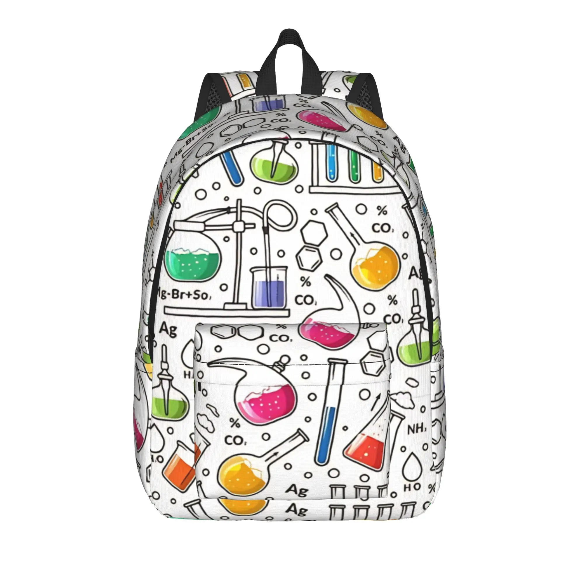 Chemistry Science Test Tubes Lab School Subject Backpack Backpacks Student High Quality Print High School Bags Elegant Rucksack