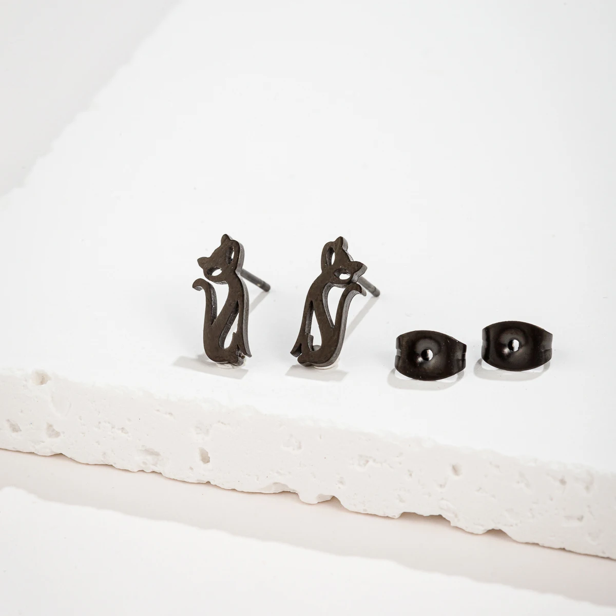 Cute Animal Cat Stud Earrings for Women