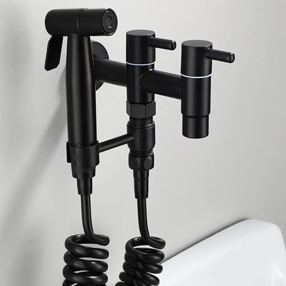 

Смеситель для стиральной машины из нержавеющей стали 304, защита от брызг, матовая черная швабра, кран для стирки, простая установка, настенный монтаж