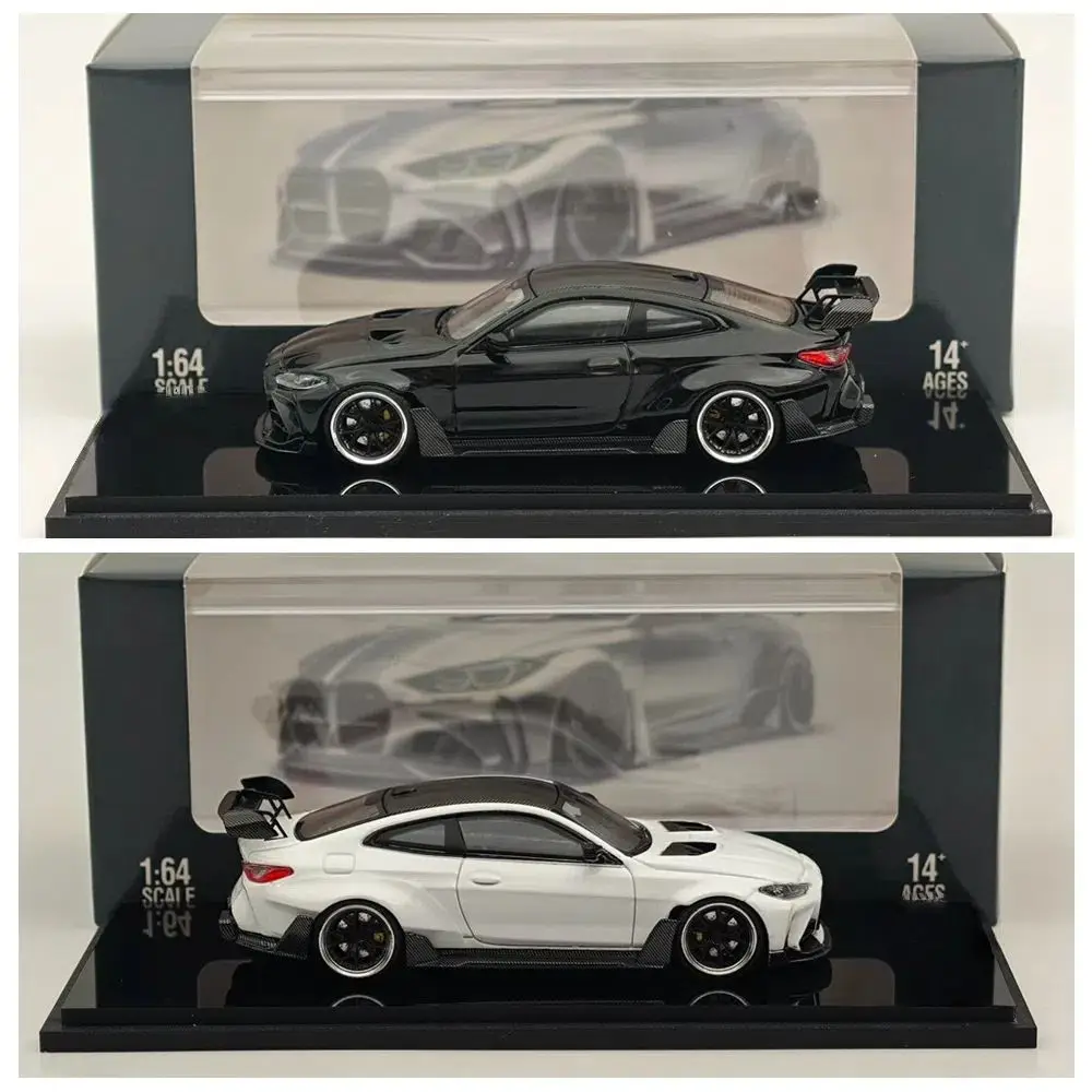 

STREET WARRIOR SW 1/64 for G82 Sports Black Diecast Models Car Miniature Limited Collection Toy Vehicle Models