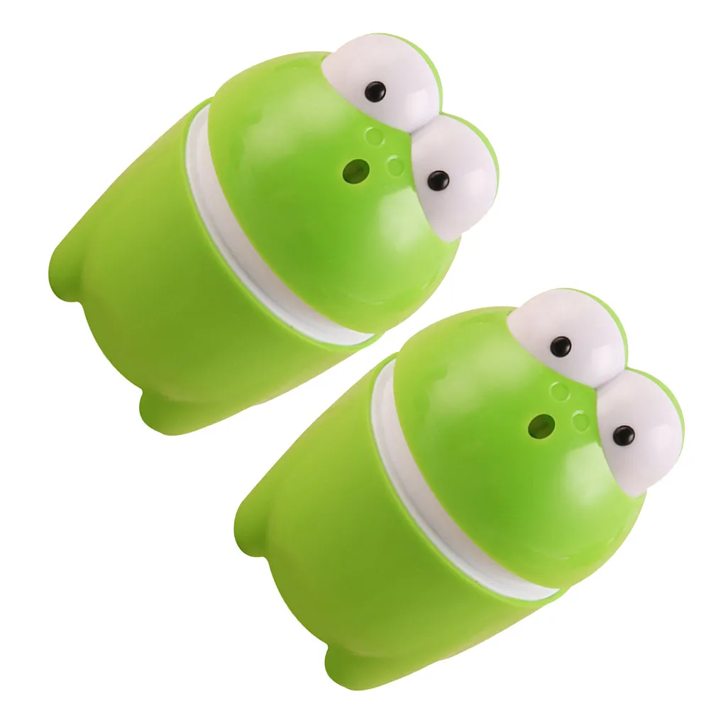 2Pcs Frog-Shaped Toothpick Holder Premium Plastic Automatic Dispenser Press-to-Release for Home Bar Restaurant Kitchen Desktop