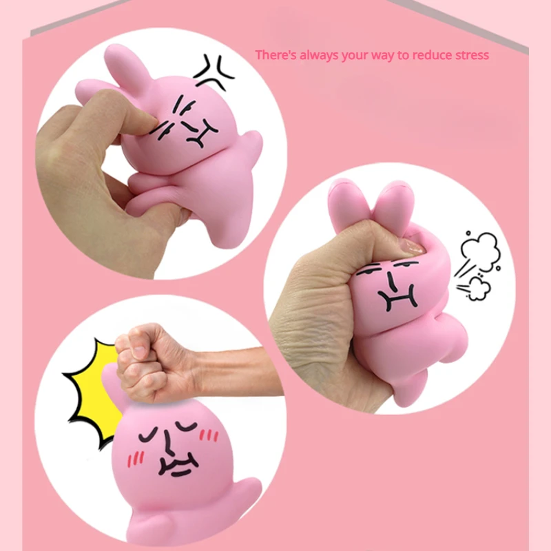 MINISO Pinch Toy Pink Rabbit Series Decompression Doll Kawaii Children Toys Birthday Gift Cute Models Peripheral Slow Rebound