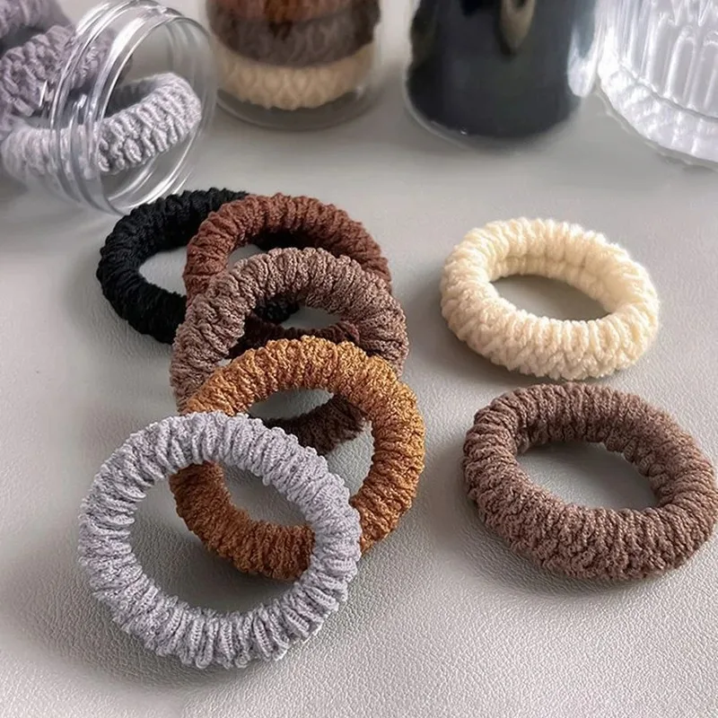 6PCS New Fashion Boutique Simple Thicken Ponytail Holders Gumka Elastyczne opaski do włosów Kobiety Dziewczyny Akcesoria do włosów Nakrycia głowy — zdjęcie 6