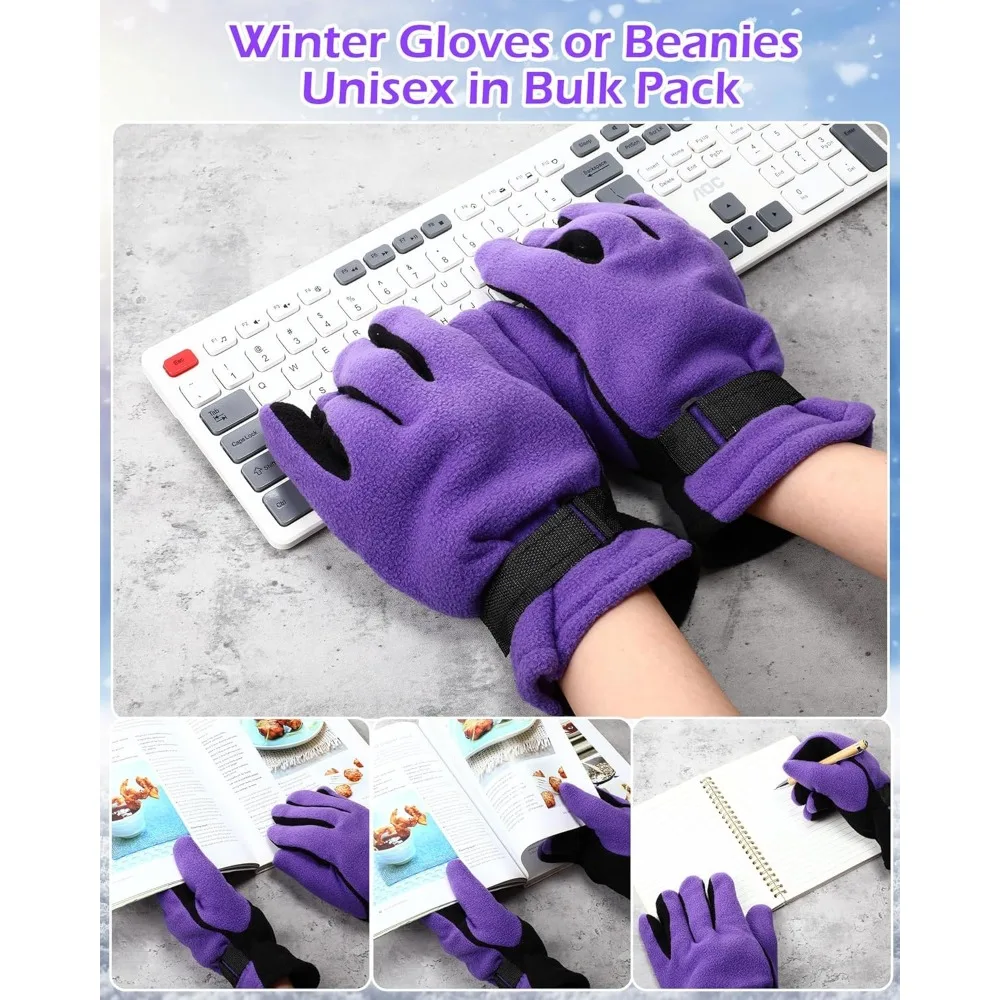 قفازات صوف حراري للرجال - قفازات رياضية ناعمة ودافئة ومريحة للقيادة في الطقس البارد والأنشطة الخارجية #3