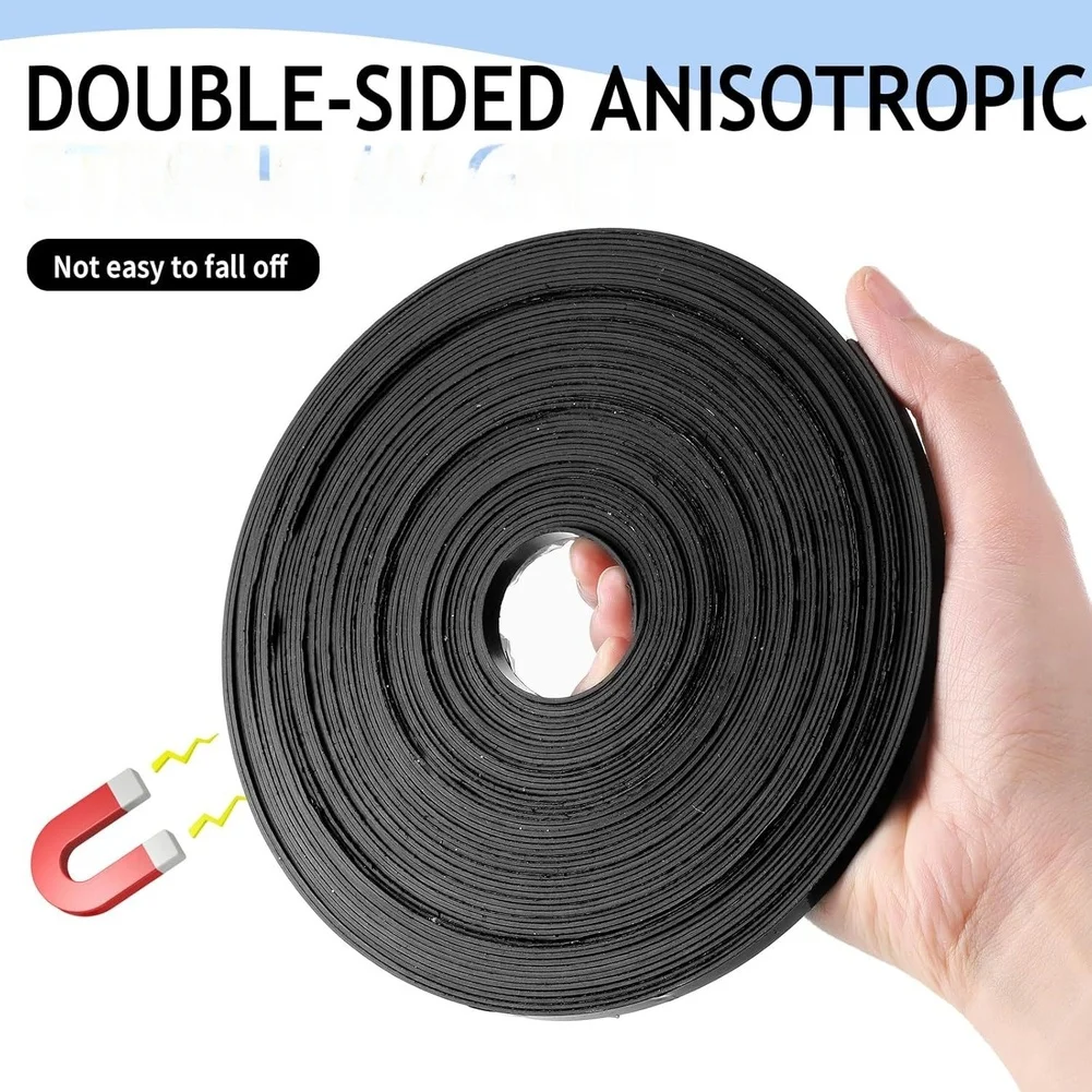 Black Magnetic Tape Whiteboard Marking Strong Magnetic Adhesion Flexible Length Customization Tough TPE Material