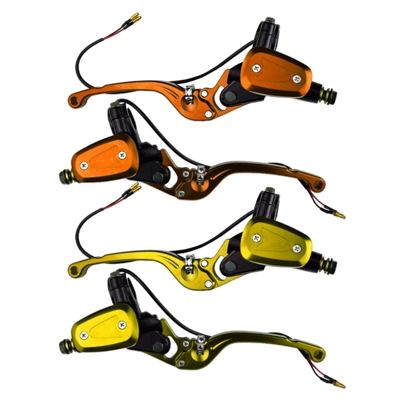 1 زوج العالمي للدراجات النارية الفرامل رافعة 7/8 "22 مللي متر قابض فرامل هيدروليكي اسطوانة خزان رافعة مجموعة ل سكوتر الدراجة ATV