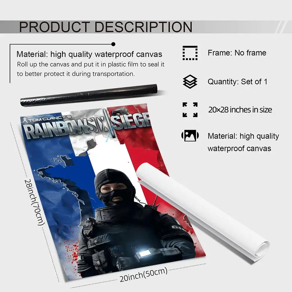 أنيمي R_ قوس قزح S_Six اللوحة الخط الكتان قماش المشارك جدار يطبع لغرفة المعيشة غرفة نوم مكتب ديكور المنزل #5