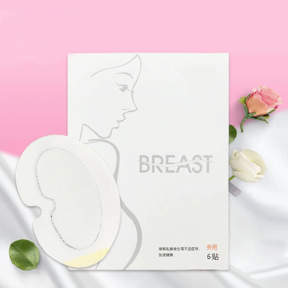 6Pcs Breast Therapy Patch Elastic Non-Woven Fabric for Pain Relief Breast Health Cooling Soothing Relief Patch for Engorgement