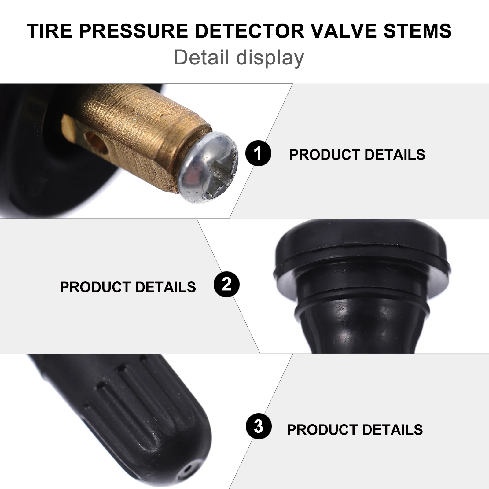 5 Pcs Valve Tire Pressure Sensor Stems Car Supplies TPMS Replacement Rubber Tubeless for Vehicle Tires Cars