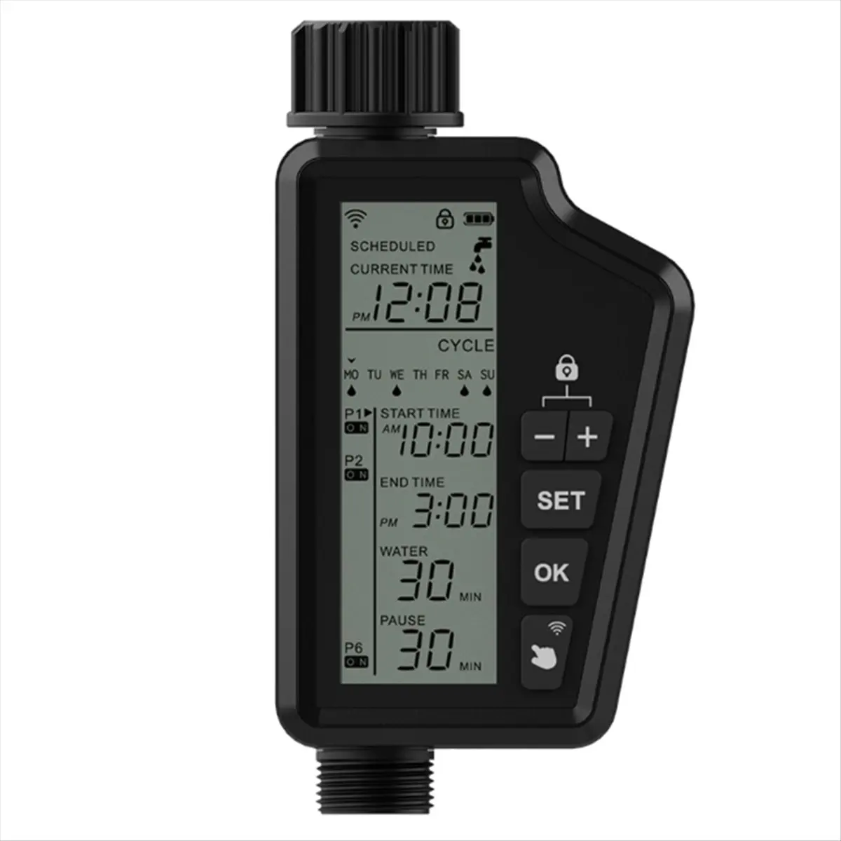 مؤقت الري الذكي AT54 Tuya WiFi، وحدة تحكم ري الحديقة الرقمية الأوتوماتيكية لتطبيق Smart Life Home(B)