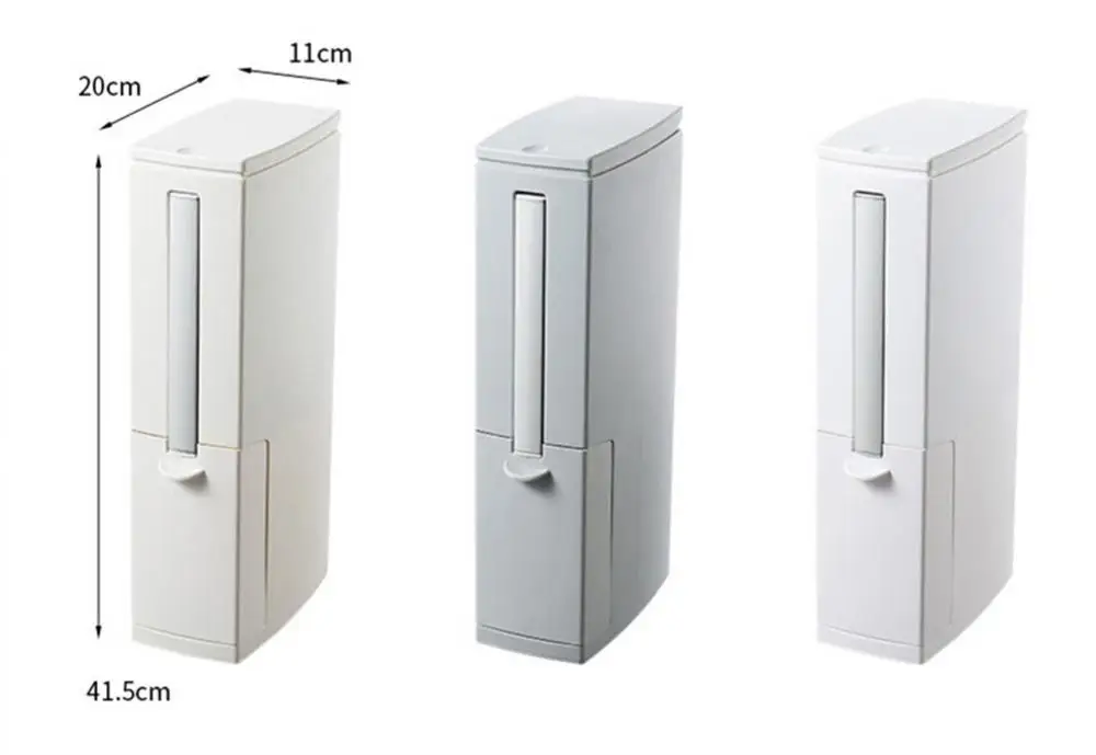 Trash Can Bathroom Wall Mounted Hanging Trash Bin With Lid Waterproof Narrow Seam Rubbish Bin Toilet Waste Garbage Bin Accessory