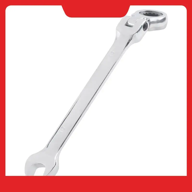 

A32HOT-1PC Flexible Head Ratchet Metric Spanner Open End And Ring Wrenches Tool 10Mm