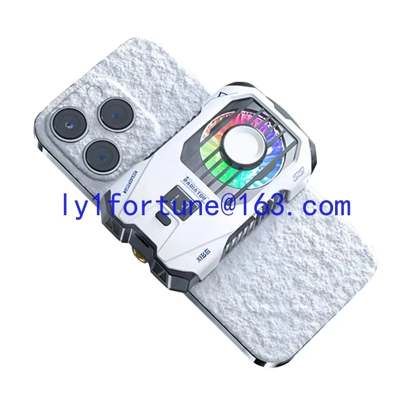 Unplugged phone cooler back clip rechargeable model with battery for live streaming outdoor games