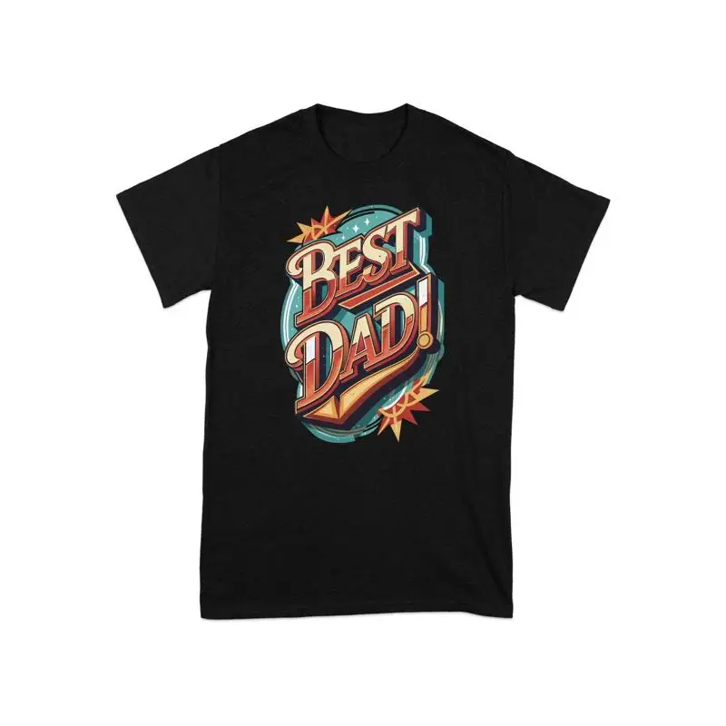 

Best Dad T Shirt Fathers Day Stylish Unique Apparel Cool Father'S Idea Retro Design