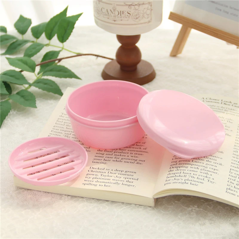 Plastic Bathroom Shower Soap Box With Lids Travel Portable Small Soap Tray Dish Storage Holder Plate Home Soap Container