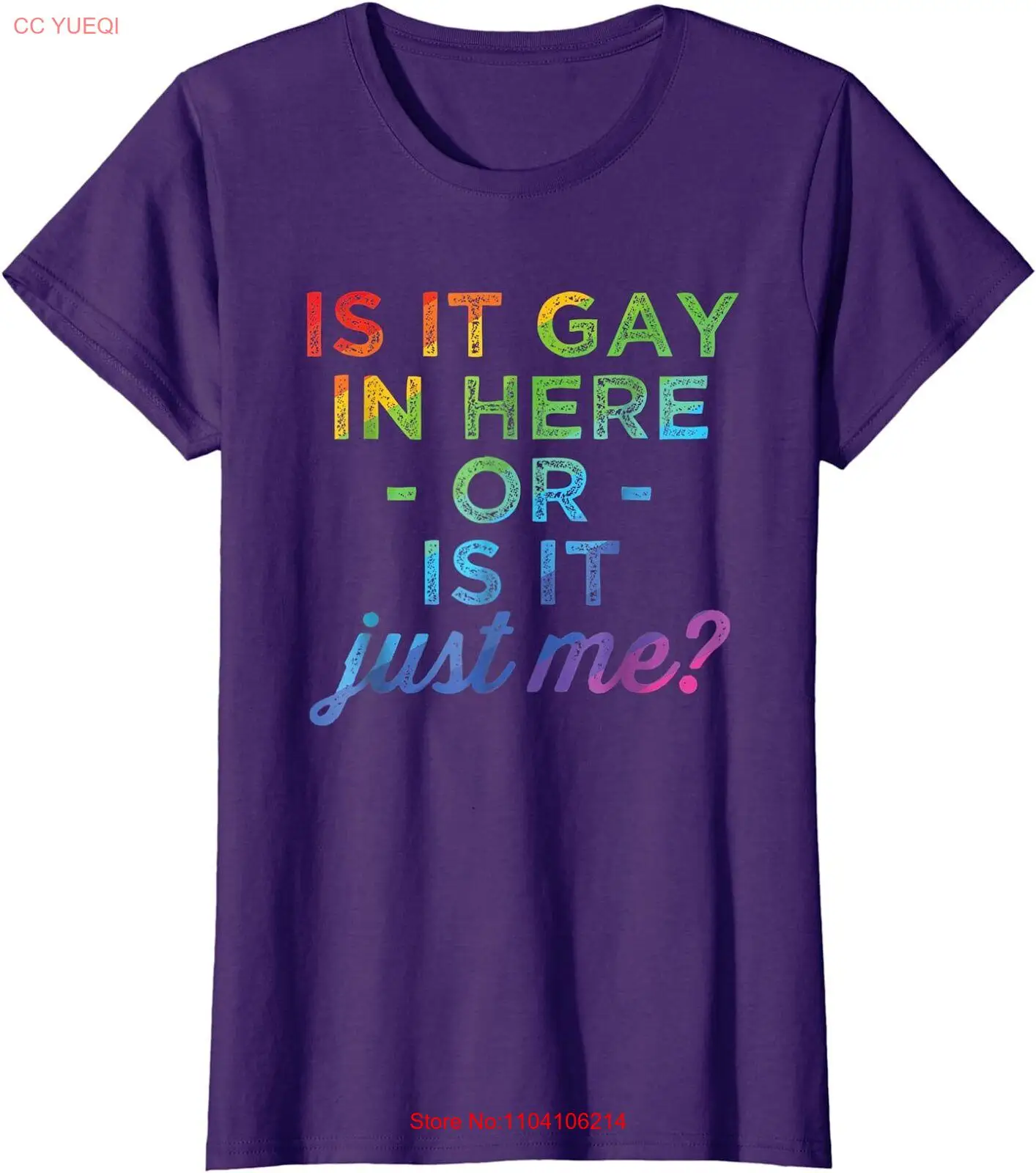 

Is It Gay In Here Or Is It Just Me Funny Gay Pride Ladies' Crewneck T-Shirt